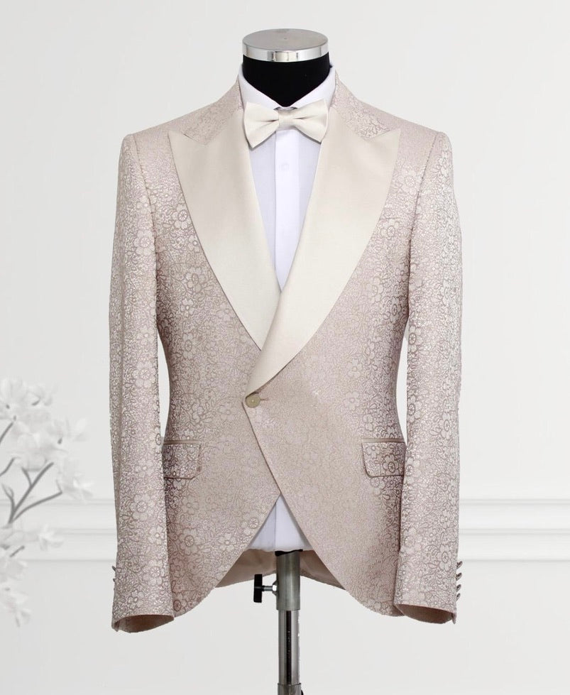Cream Floral Tuxedo