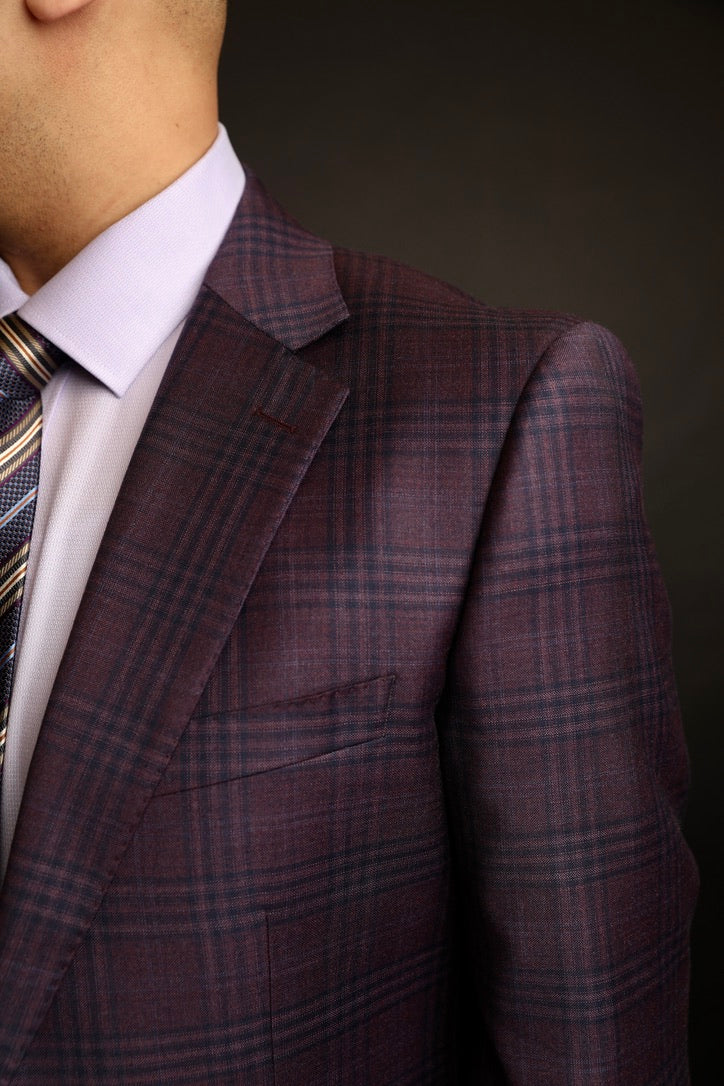 MaxDavoli Burgundy Plaid