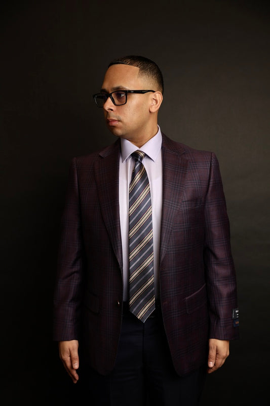 MaxDavoli Burgundy Plaid