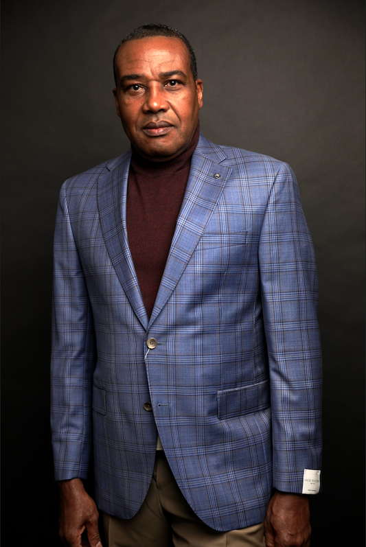 Jack Victor Blue Plaid Blazer Conway