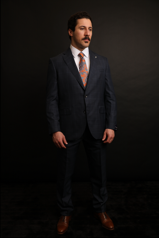 Jack Victor Blue Plaid Suit