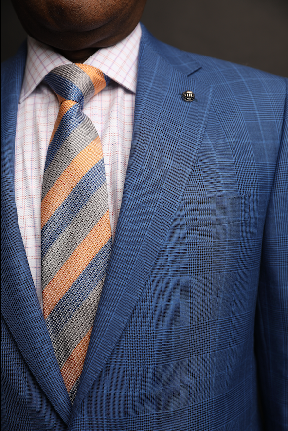 Jack Victor Light Blue Plaid Esprit