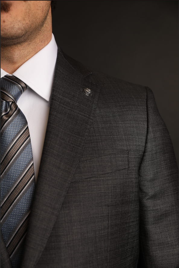 Jack Victor Charcoal Grey Plaid Napoli CT