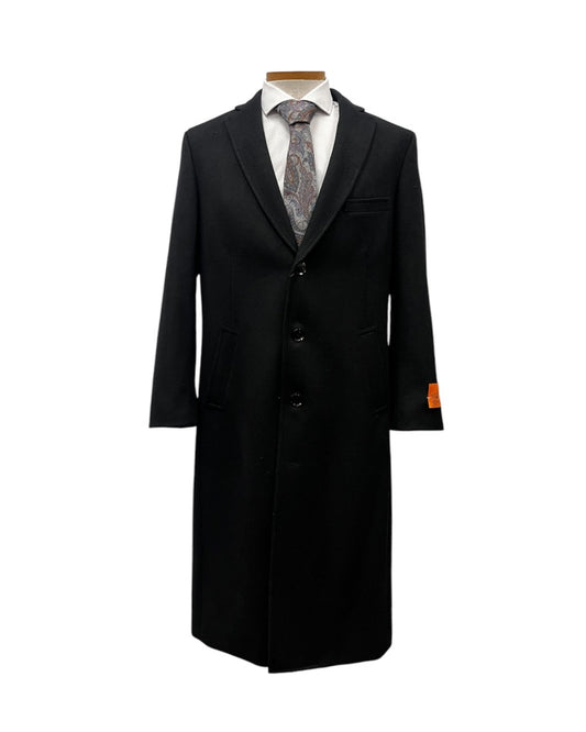 Black Wool Overcoat