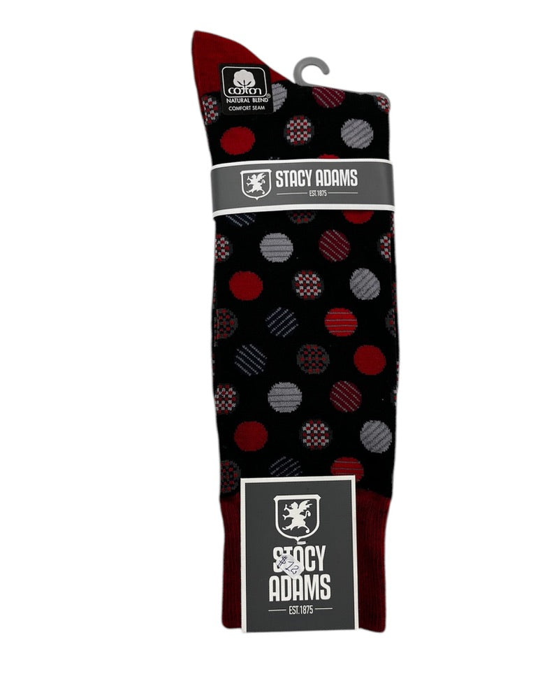 Stacy Adams Red Polka dot socks