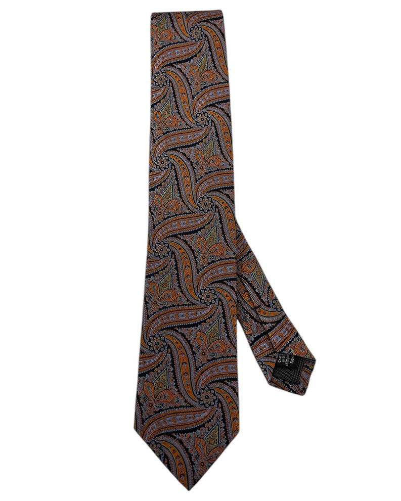 Purple and Orange Patterned Tie