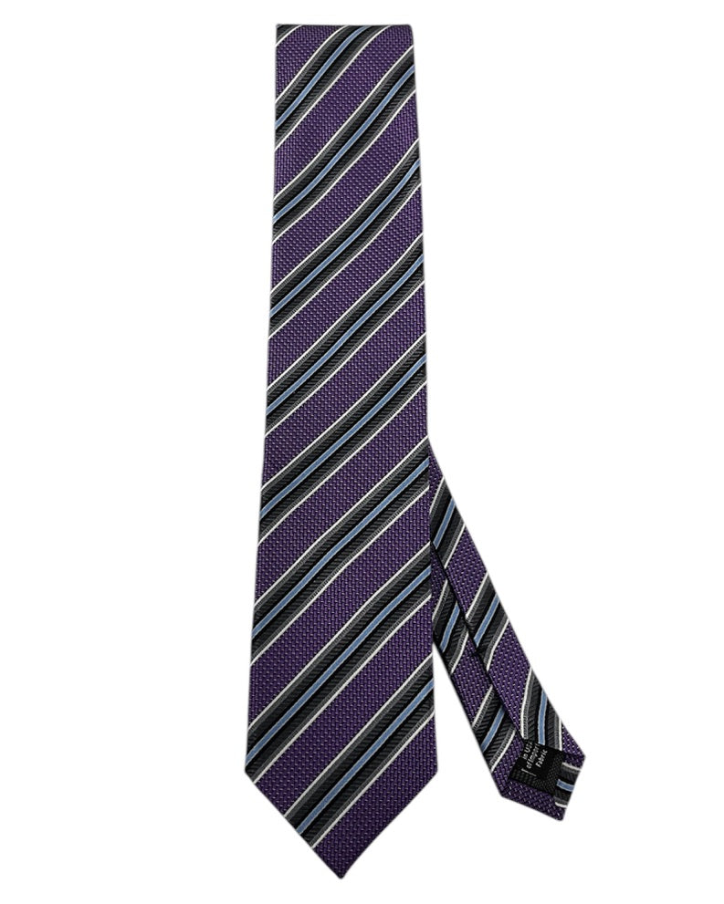 Purple Regimental Striped Tie