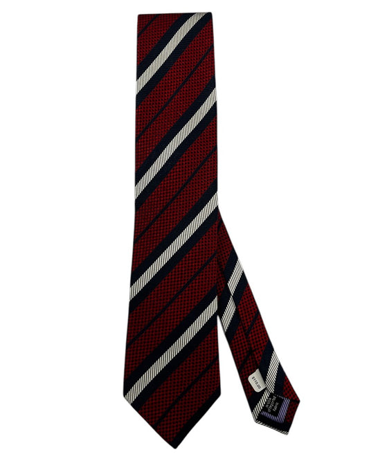 Red Regimental Striped Tie