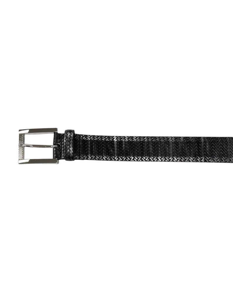 Black Leather Wove Belt