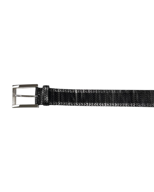 Black Leather Wove Belt