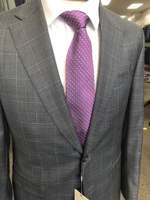 Jack Victor 304 Napoli CT - Dark Grey Plaid